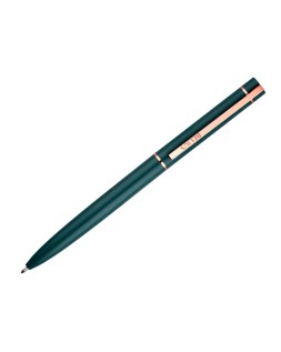 Boligrafo belius rose aluminio color verde oliva/oro rosa tinta azul caja de diseño