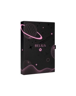 Pluma y funda de similpiel belius space b color minimalista rosa tinta azul caja de diseño