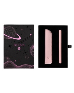 Pluma y funda de similpiel belius space b color minimalista rosa tinta azul caja de diseño