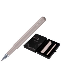Roller y funda de similpiel belius space b color minimalista gris tinta azul caja de diseño