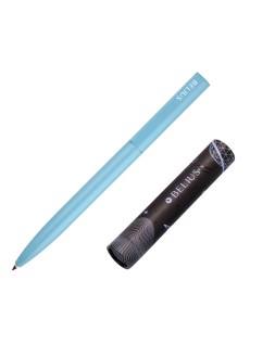 Boligrafo belius rocket b aluminio color minimalista azul tinta azul caja cilindrica