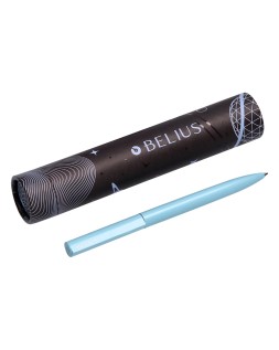 Boligrafo belius rocket b aluminio color minimalista azul tinta azul caja cilindrica