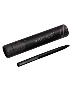 Boligrafo belius rocket b aluminio color minimalista negro tinta azul caja cilindrica