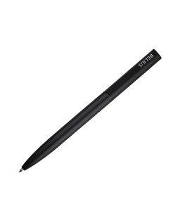 Boligrafo belius rocket b aluminio color minimalista negro tinta azul caja cilindrica