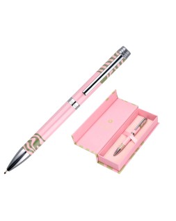 Boligrafo belius ink dreams aluminio color rosa y verde matcha plateado frase interior tinta azul caja de diseño