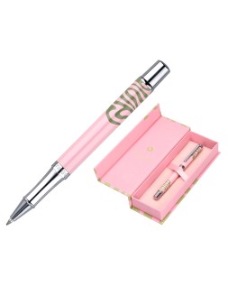 Roller belius ink dreams aluminio color rosa y verde matcha plateado frase interior tinta negra caja de diseño