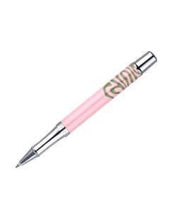Roller belius ink dreams aluminio color rosa y verde matcha plateado frase interior tinta negra caja de diseño