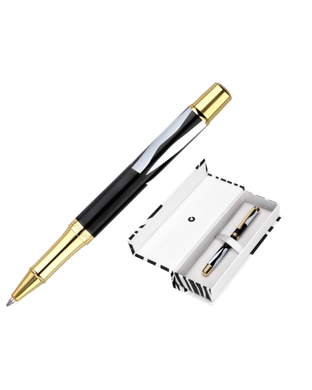 Roller belius dualita cuerpo blanco color negro tinta negra caja de diseño