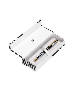 Roller belius dualita cuerpo blanco color negro tinta negra caja de diseño