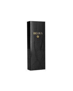 Boligrafo belius neptuno aluminio textura wavy color negro tinta azul caja de diseño