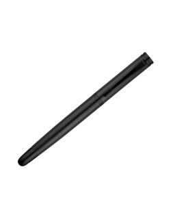 Boligrafo belius neptuno aluminio textura wavy color negro tinta azul caja de diseño