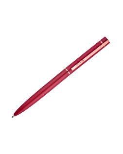 Boligrafo belius rose aluminio color burdeos oro rosa tinta azul caja de diseño