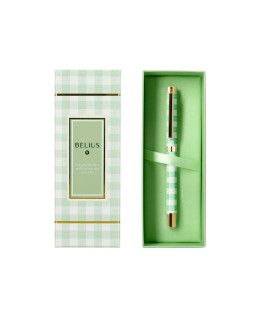 Roller belius picnic aluminio color verde dorado tinta color negro caja de diseño