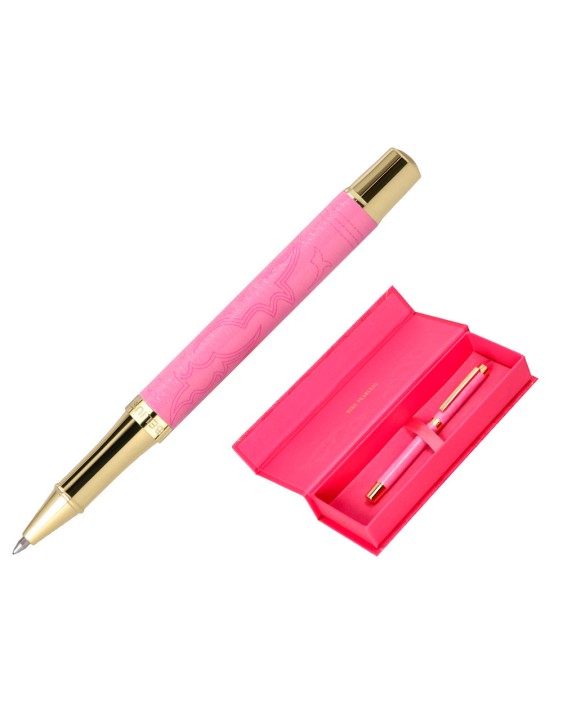 Roller belius wild west aluminio color rosa dorado tinta color negro caja de diseño