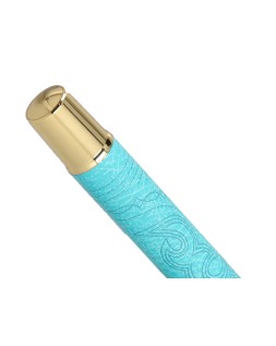 Roller belius wild west aluminio color turquesa dorado tinta color negro caja de diseño