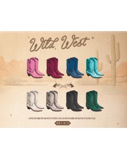 Boligrafo belius wild west aluminio color turquesa dorado tinta color azul caja de diseño