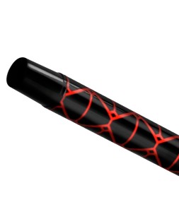 Boligrafo belius legacy aluminio diseño triangulo rojo cuerpo negro tinta color azul caja de diseño