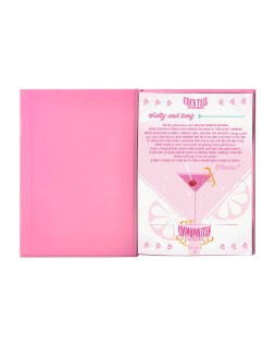 Boligrafo y wallet belius cocktails cosmopolitan aluminio rosa plateado relievetinta color azul caja diseño