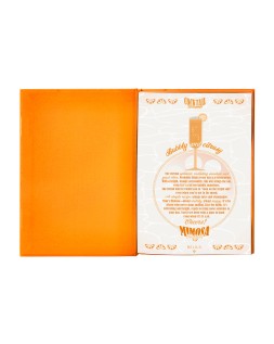 Boligrafo y wallet belius cocktails mimosa aluminio naranja plateado relieve tintacolor azul caja de diseño