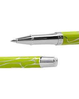 Boligrafo y wallet belius cocktails margarita aluminio verde lima plateado relieve tinta color azul caja de