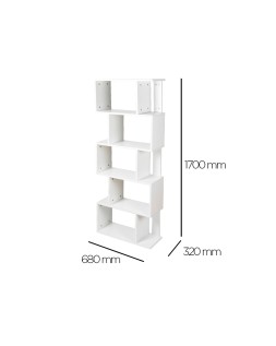 Expositor lote belius de pie blanco 50 piezas melamina 5 estantes 680x320x1700 mm