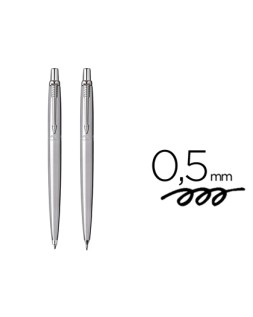 Juego parker jotter duo acero ct boligrafo + portaminas