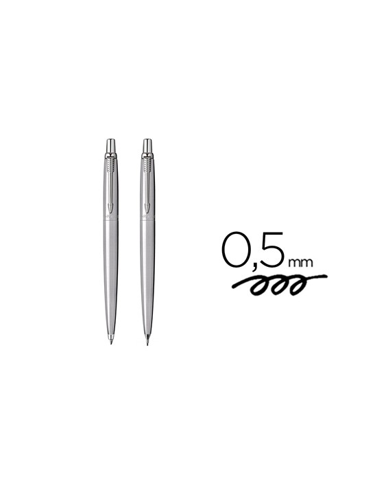 Juego parker jotter duo acero ct boligrafo + portaminas