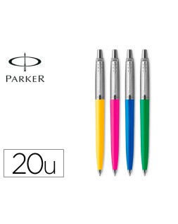 Boligrafo parker jotter originals años 90 transit lote de 20 unidades colores surtidos