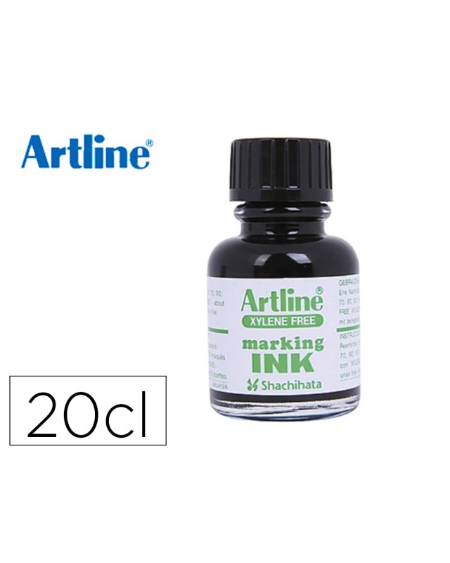 Tinta rotulador artline esk-20 negro bote 20 cc sin xileno