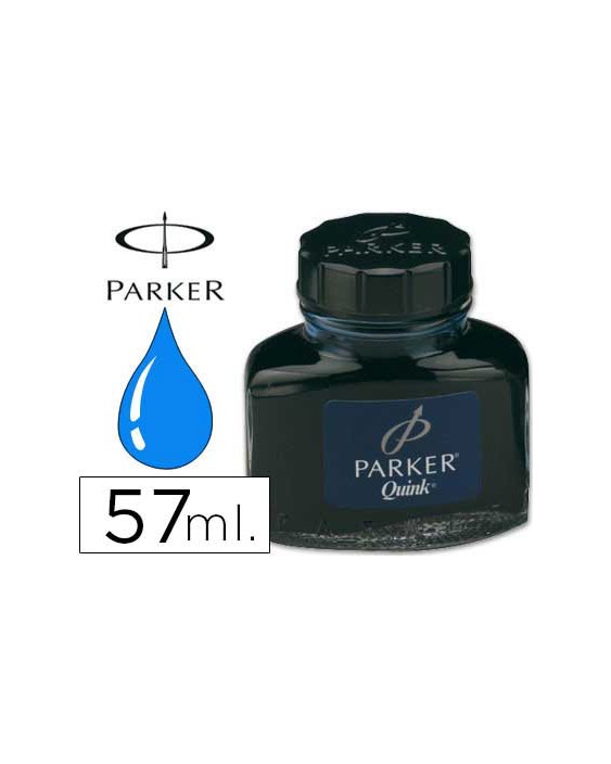 Tinta estilografica parker azul permanente bote 57 ml