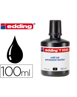 Tinta rotulador edding t-100 negro bote 100 ml