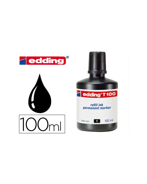 Tinta rotulador edding t-100 negro bote 100 ml
