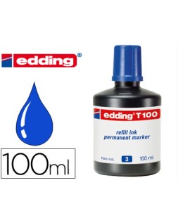 Tinta rotulador edding t-100 azul bote 100 ml
