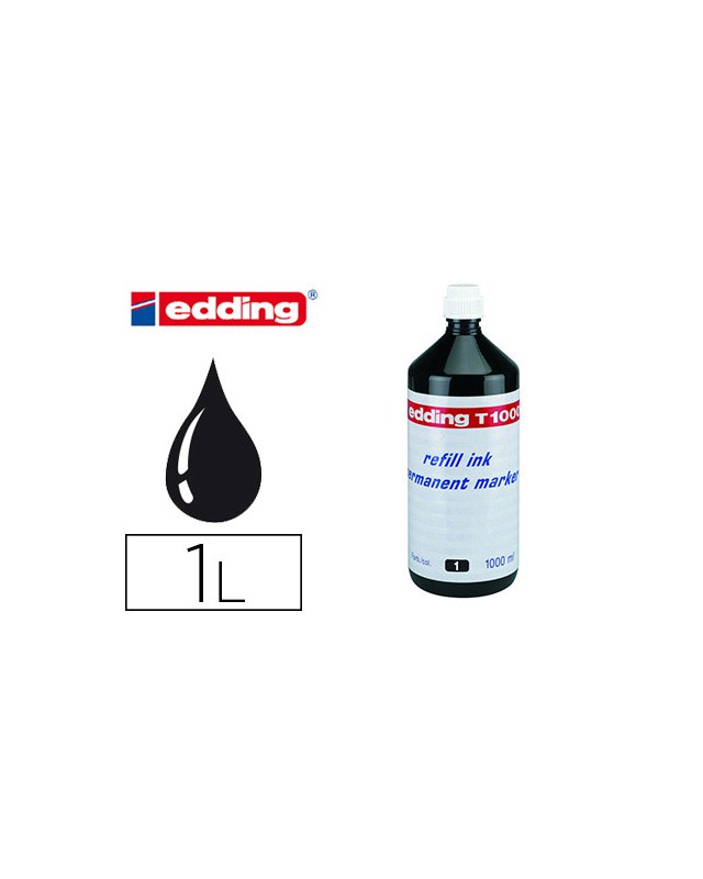 Tinta rotulador edding t-1000 negro bote 1 litro