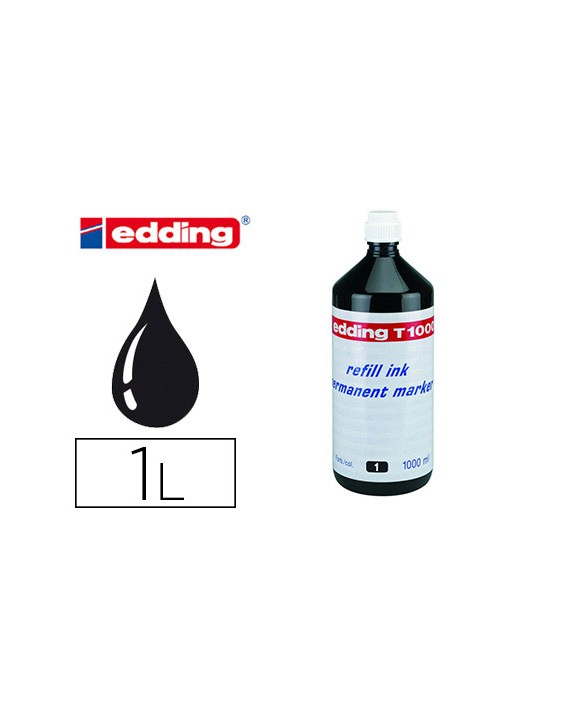Tinta rotulador edding t-1000 negro bote 1 litro