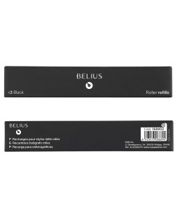 Recambio roller belius negro 0,7 mm caja 3 unidades