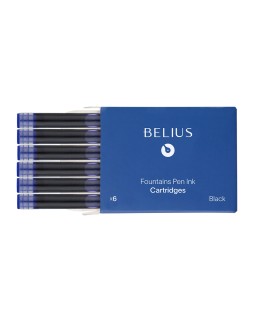 Tinta estilografica belius azul caja 6 cartuchos