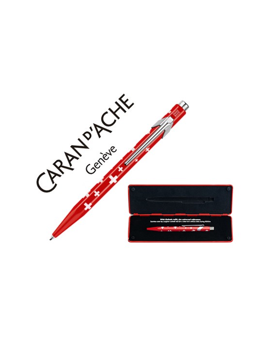 Boligrafo caran d'ache 849 total swiss con estuche punta media