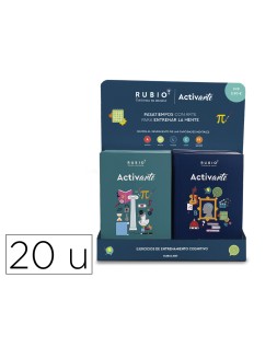 Cuaderno rubio entrena tu mente activarte expositor sobremesa 10 unidades n 1 y 10 unidades n 2