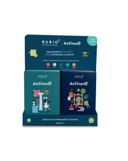 Cuaderno rubio entrena tu mente activarte expositor sobremesa 10 unidades n 1 y 10 unidades n 2