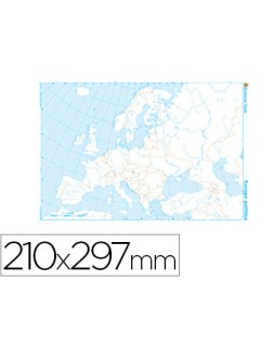 Mapa mudo b/n din a4 europa politico
