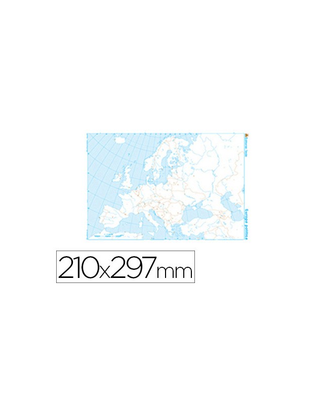 Mapa mudo b/n din a4 europa politico