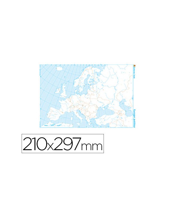 Mapa mudo b/n din a4 europa politico