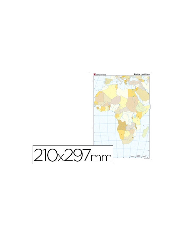 Mapa mudo color din a4 africa politico