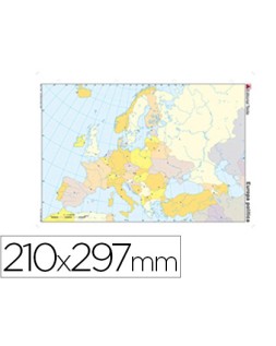 Mapa mudo color din a4 europa politico