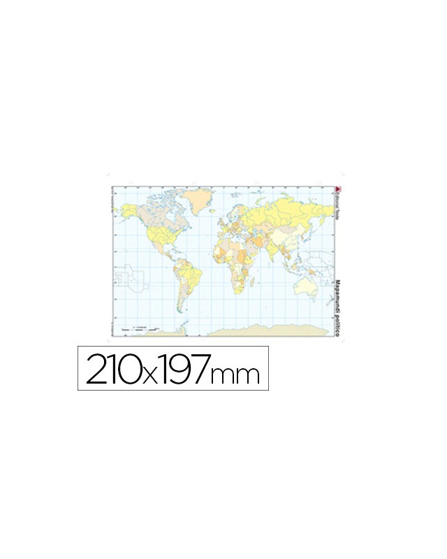 Mapa mudo color din a4 planisferio politico