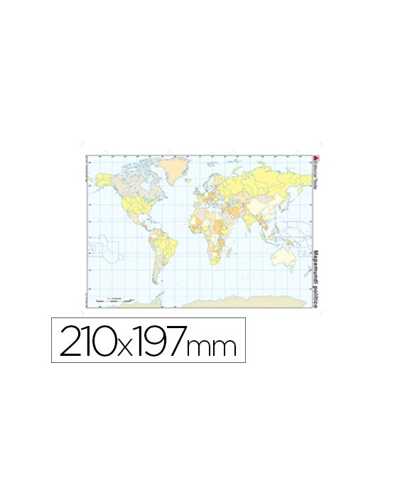 Mapa mudo color din a4 planisferio politico