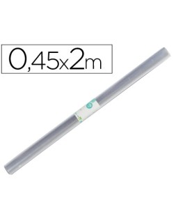 Rollo plastico forralibros liderpapel 0,45x2 m 70 mc