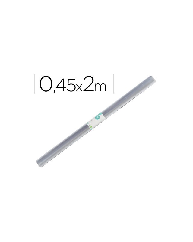 Rollo plastico forralibros liderpapel 0,45x2 m 70 mc