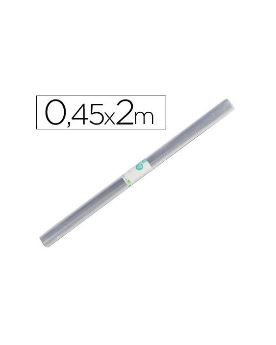 Rollo plastico forralibros liderpapel 0,45x2 m 70 mc